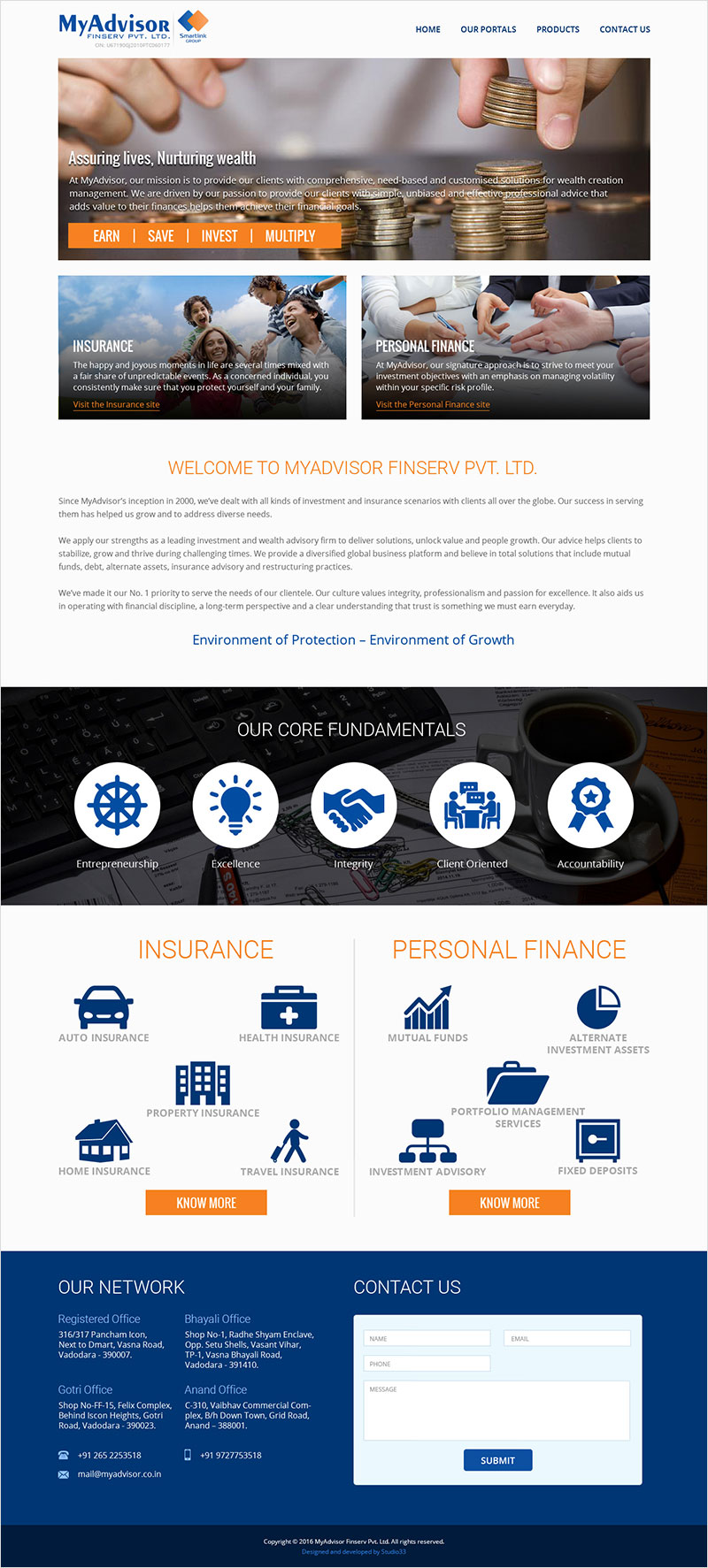 MyAdvisor FinServ Pvt. Ltd. - Website Design